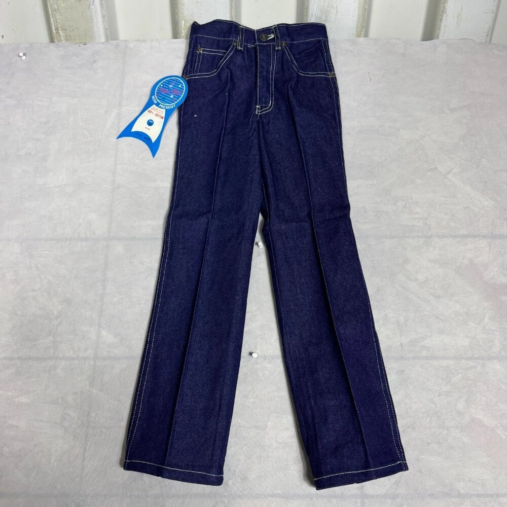 Vintage Mini Club Slim Fit Straight Leg Jeans Girls Blue Denim Size 6X‎ NWT